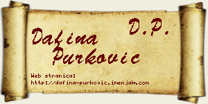 Dafina Purković vizit kartica